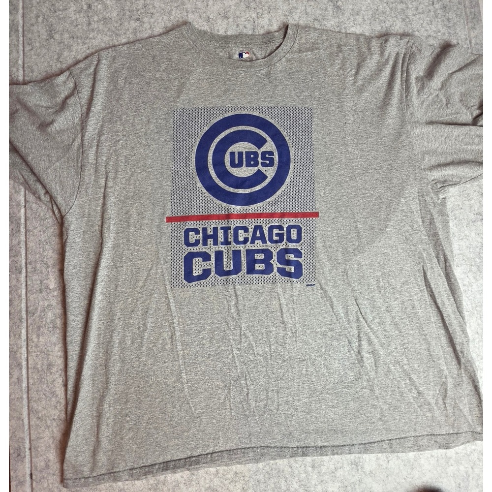 Vintage MLB Chicago Cubs T Shirt Mens 3XL Gray Short Sleeve Baseball Graphic Tee